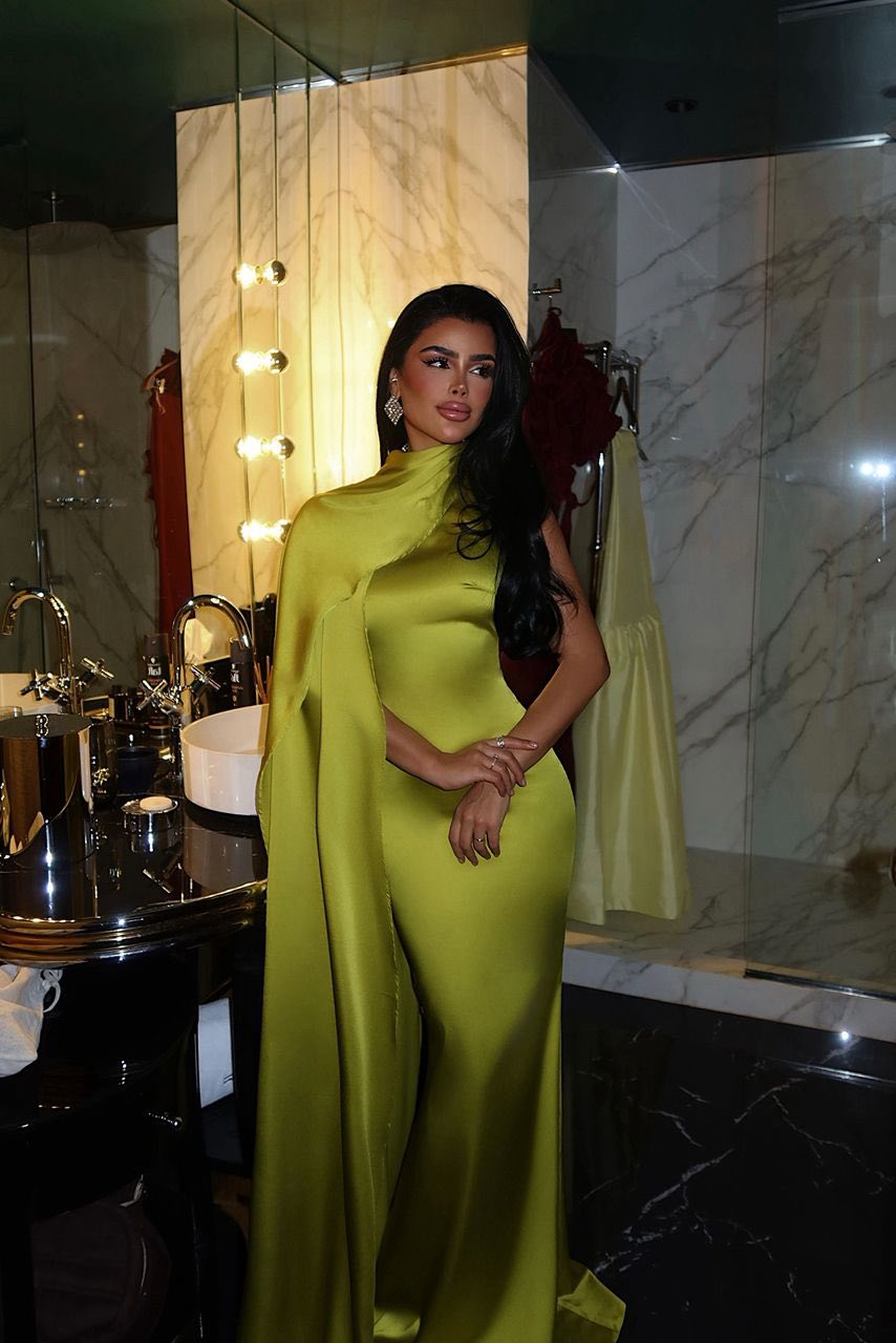 Olive Luxe Satin Evening Jumpsuit ✨