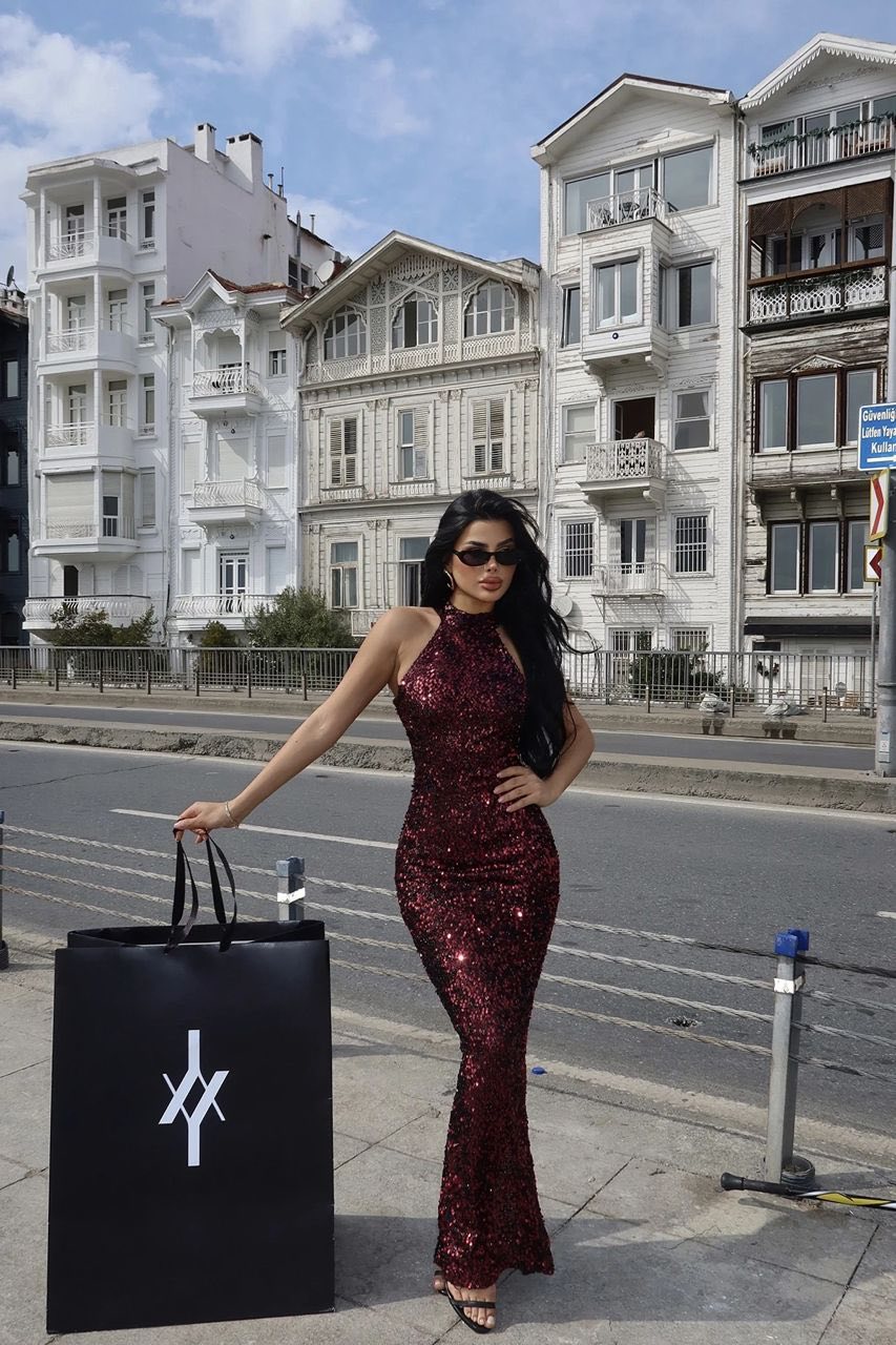 Fuchsia Luxe Sequin Evening Gown ✨